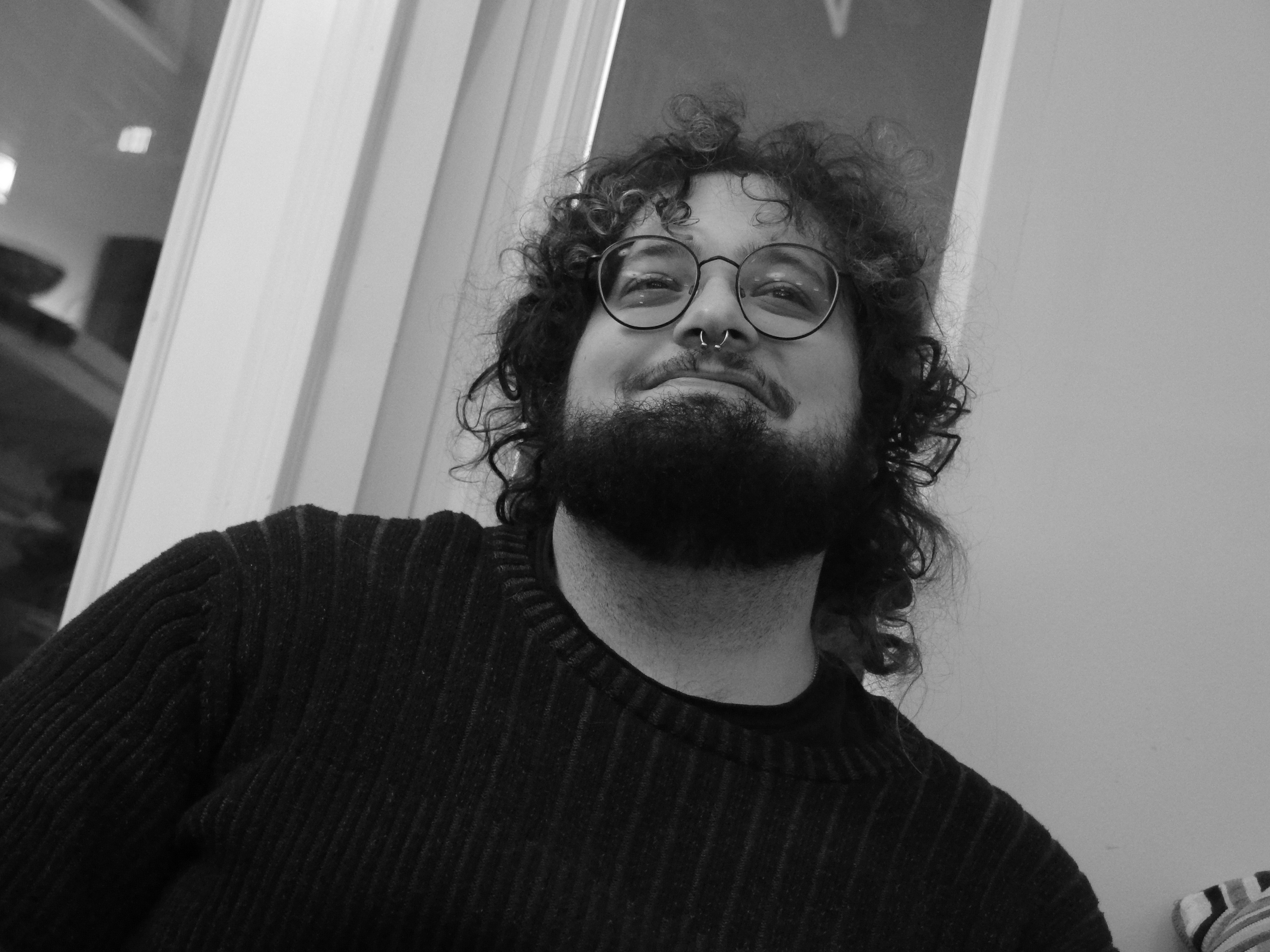 A picture of myself in black and white